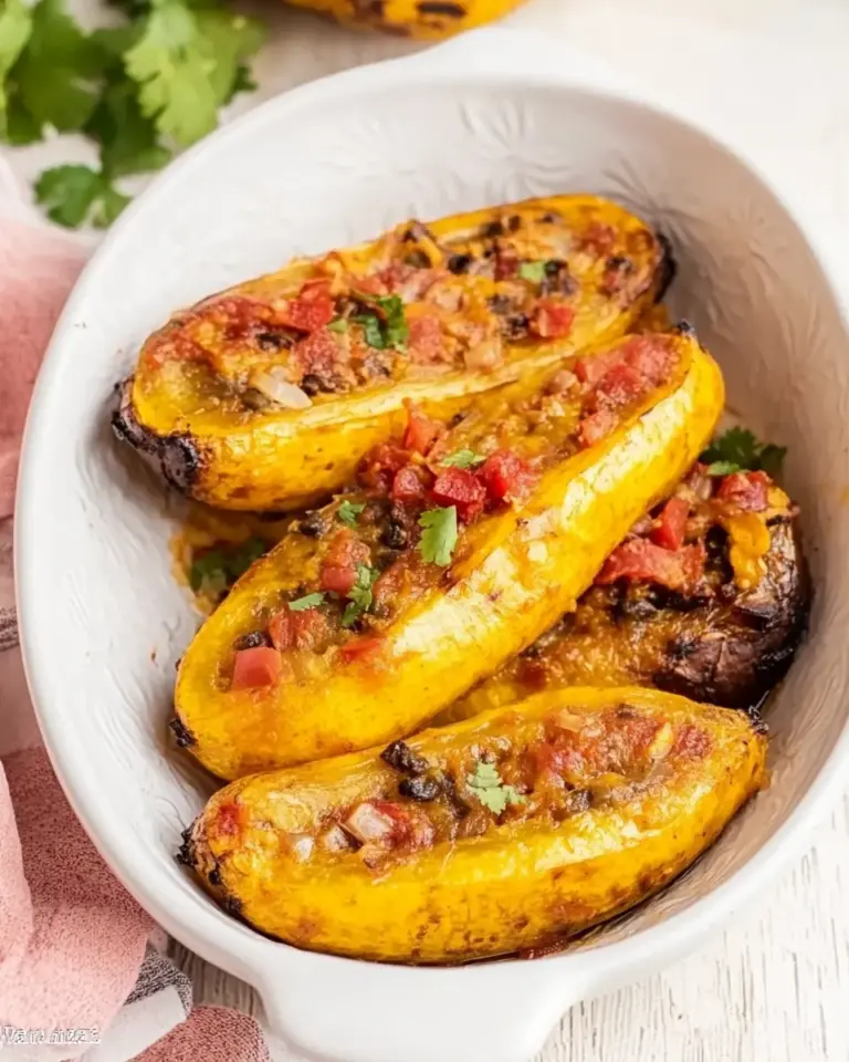 Homemade Canoas de Pltano Maduro (Meatless Ripe Plantain Boats) recipe photo