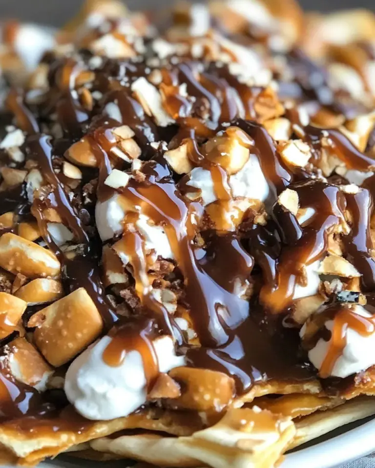 Easy Caramel Pretzel Dessert Nachos photo