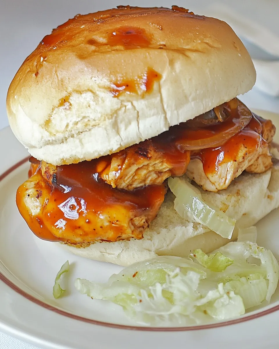 Easy Caramelized Onion Sliders with BBQ Chicken recipe photo