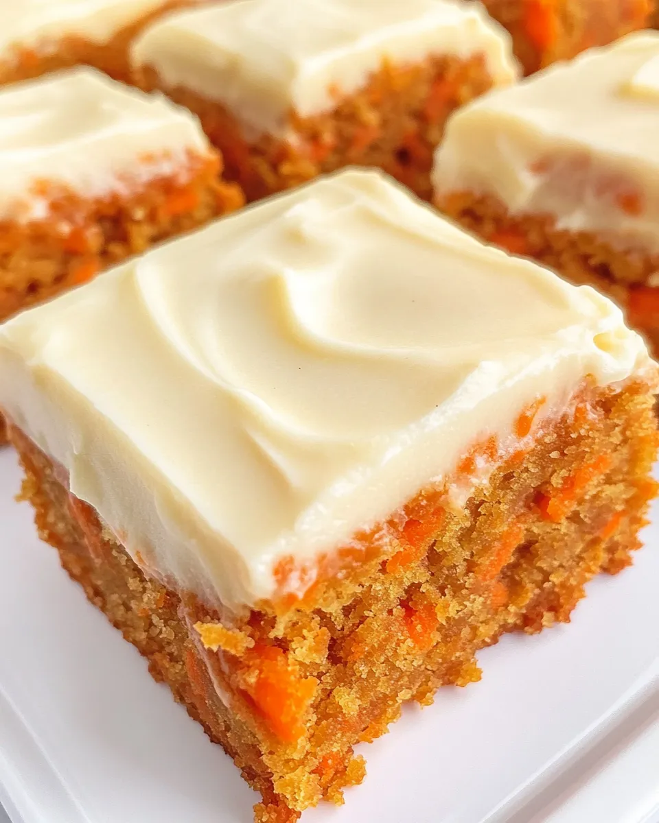 Homemade Carrot Cake Blondies (with cinnamon cream cheese frosting) photo