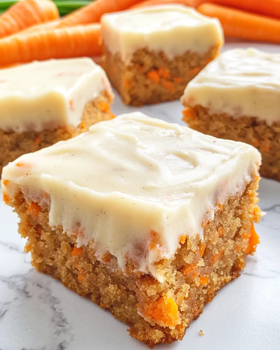 Delicious Carrot Cake Blondies (with cinnamon cream cheese frosting) image