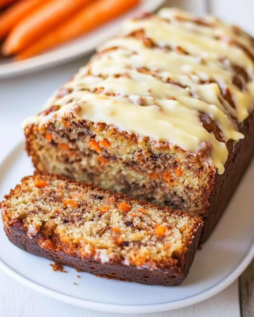 Easy Carrot Pineapple Banana Bread with Browned Butter Cream Cheese Frosting recipe photo