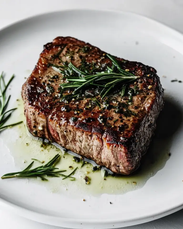 Homemade Cast Iron Seared Strip Steak photo