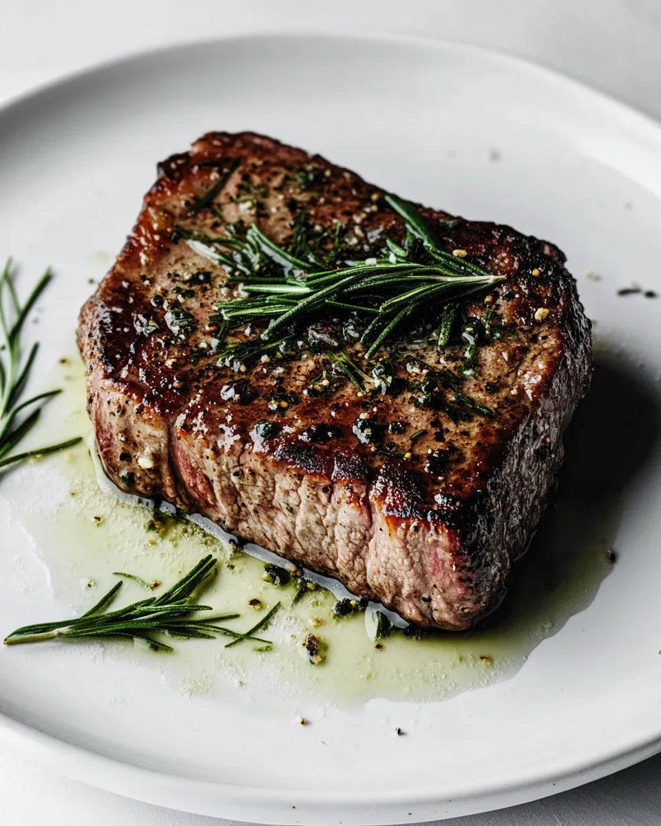 Homemade Cast Iron Seared Strip Steak photo