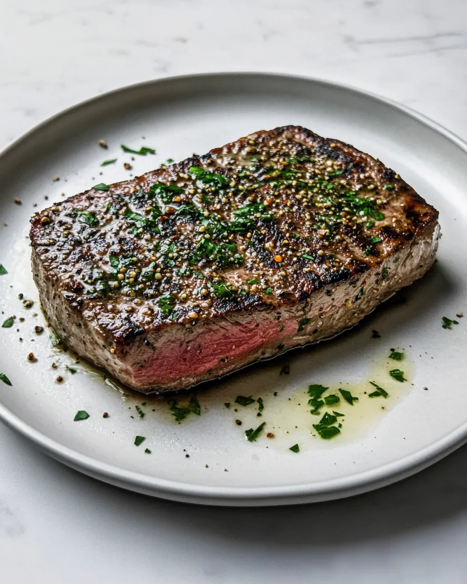 Easy Cast Iron Seared Strip Steak recipe photo