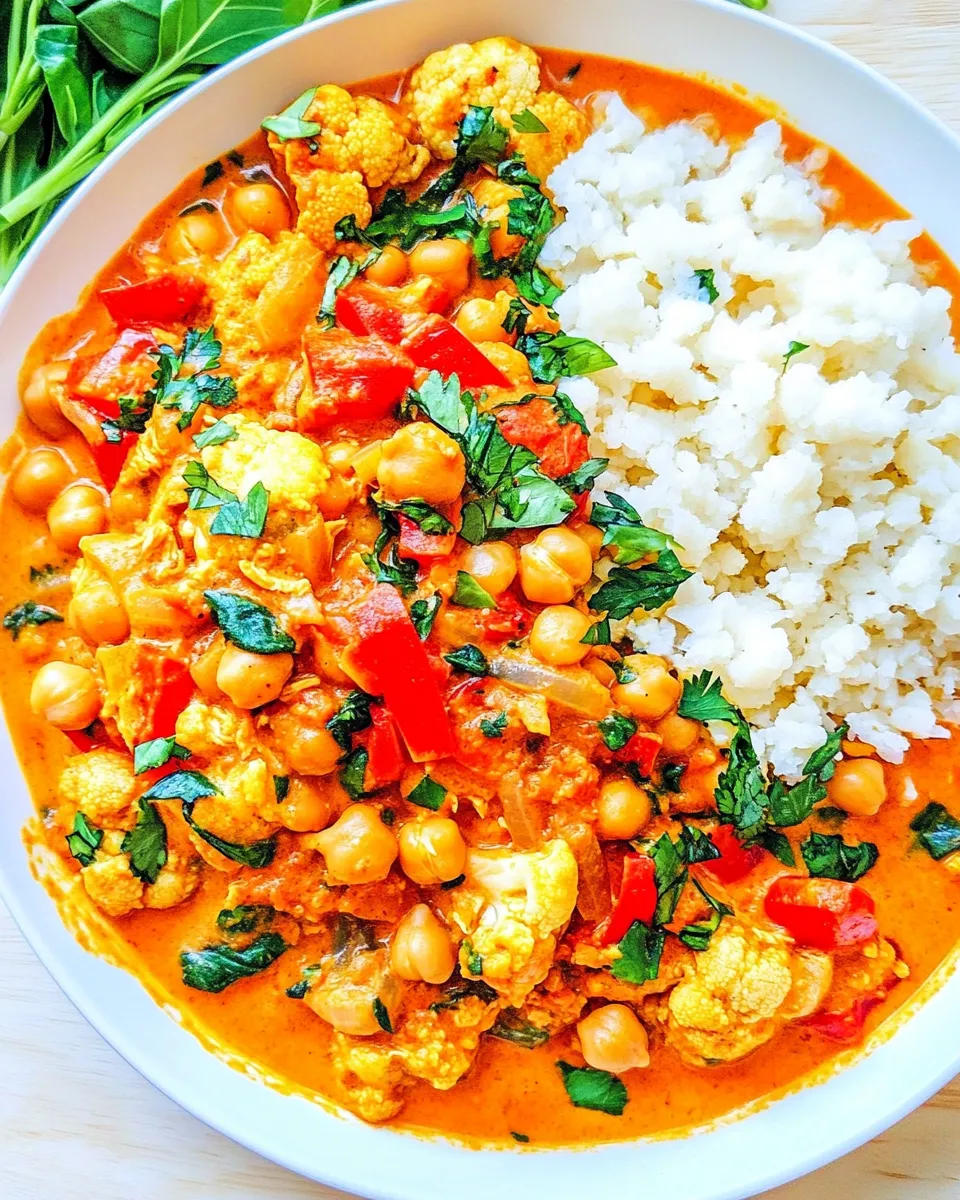 Easy Cauliflower, Chickpea, and Chicken Coconut Curry recipe photo