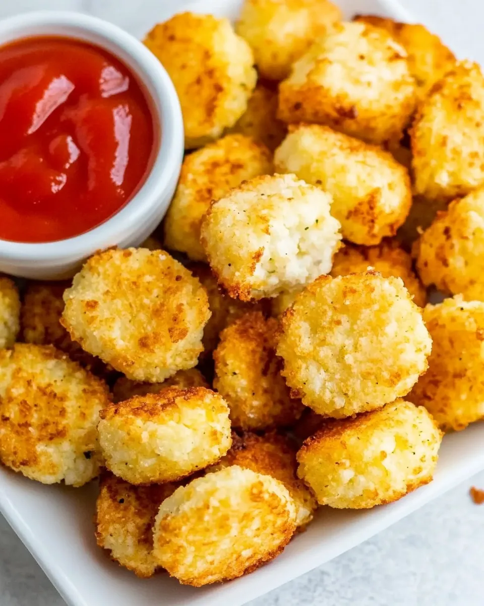 Delicious Cauliflower Tots shot