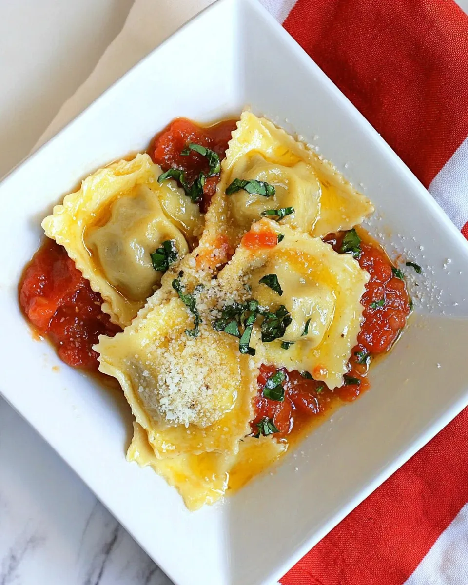 Classic Cheese Ravioli with Brown Butter and Fresh Tomato Sauce image