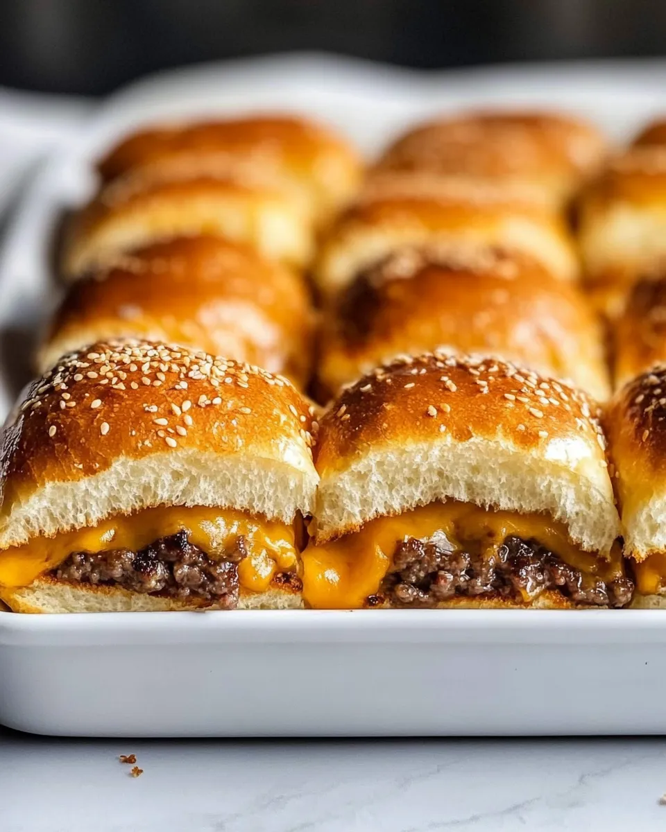 Homemade Cheeseburger Sliders (Baked Sliders Recipe) photo