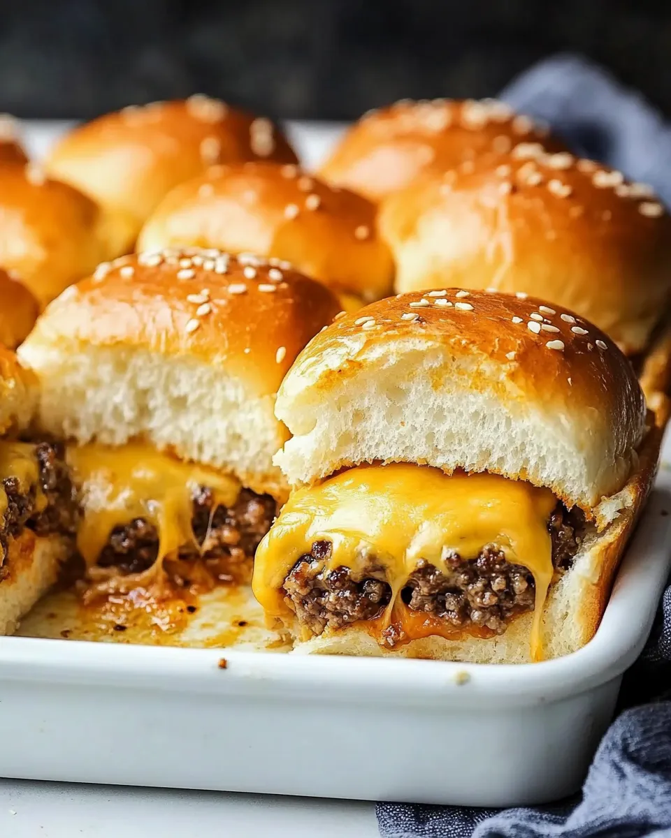 Classic Cheeseburger Sliders (Baked Sliders Recipe) image