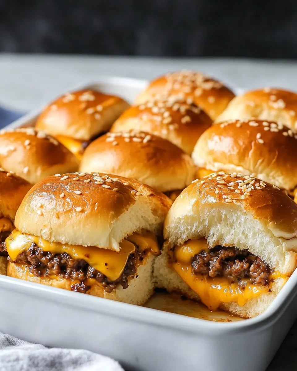 Easy Cheeseburger Sliders (Baked Sliders Recipe) shot
