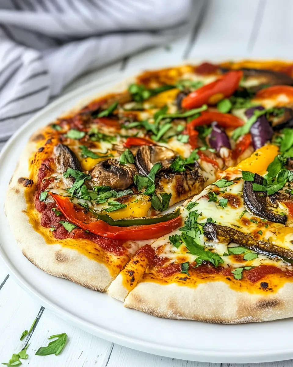 Delicious Cheeseless Pizza shot