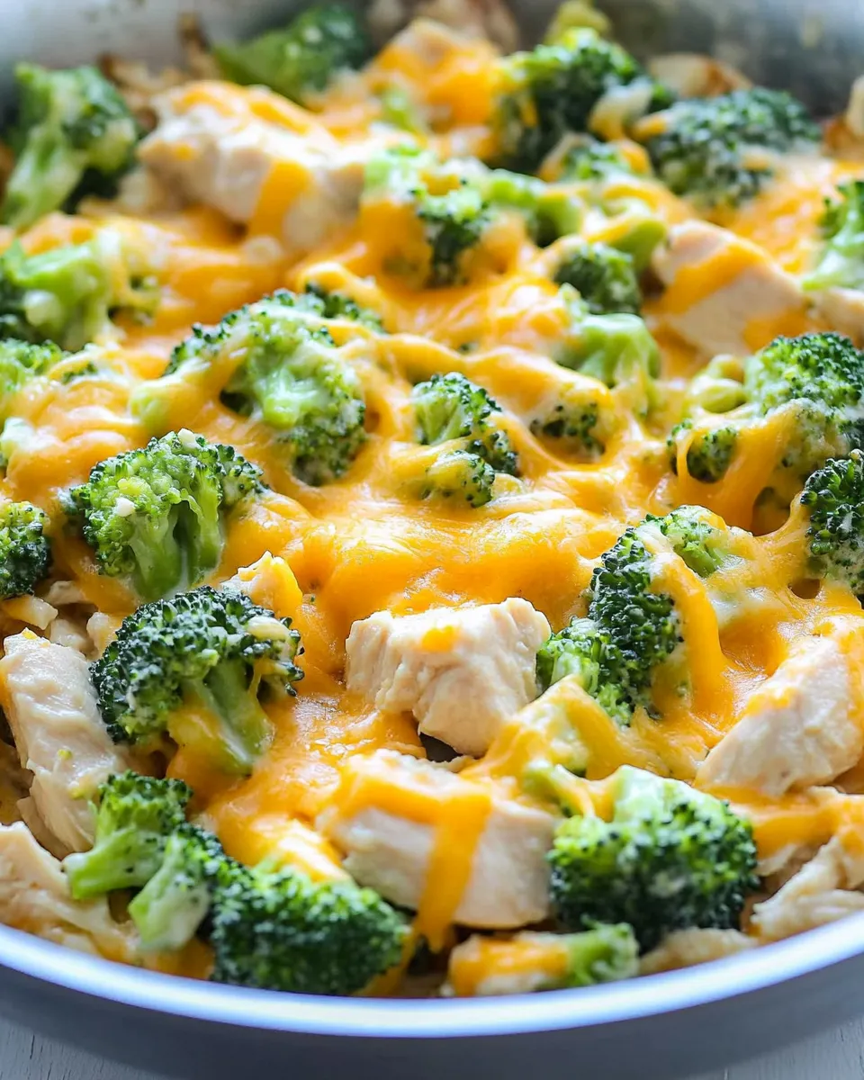 Homemade Cheesy Broccoli Chicken Skillet Recipe shot