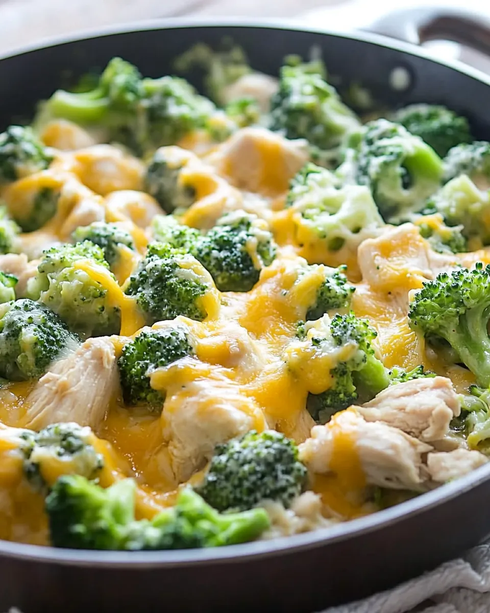 Best Cheesy Broccoli Chicken Skillet Recipe dish photo