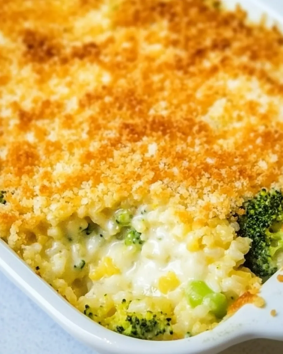 Easy Cheesy Broccoli and Rice Casserole (from scratch) recipe photo