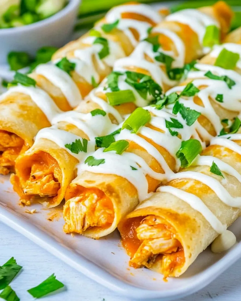 Homemade Cheesy Buffalo Chicken Taquitos photo