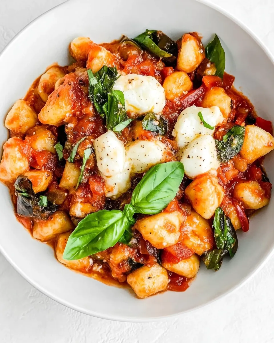 Classic Cheesy Eggplant Gnocchi Caprese image