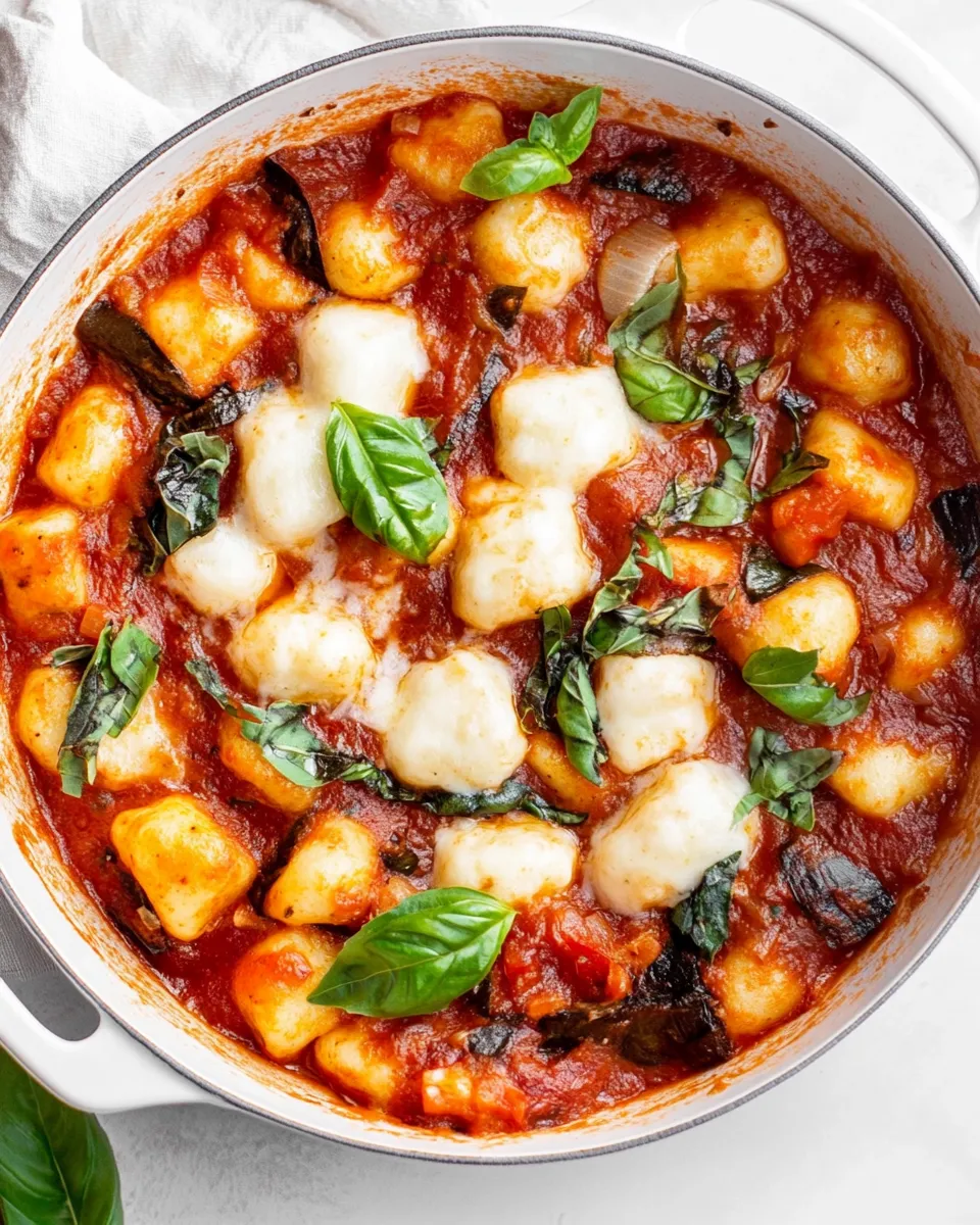 Easy Cheesy Eggplant Gnocchi Caprese recipe photo