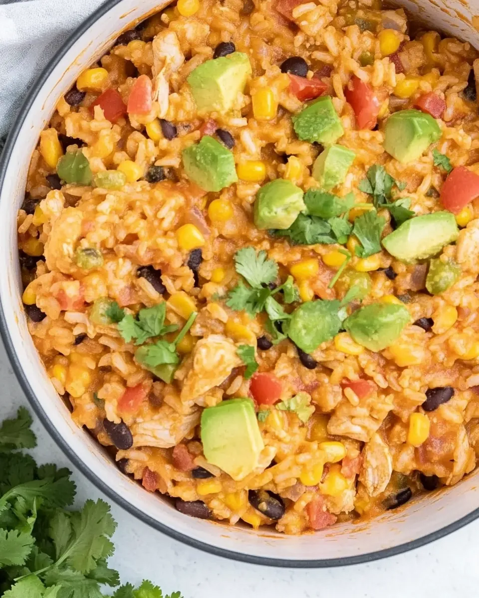 Easy Cheesy Mexican Chicken And Rice (One Pot!) image