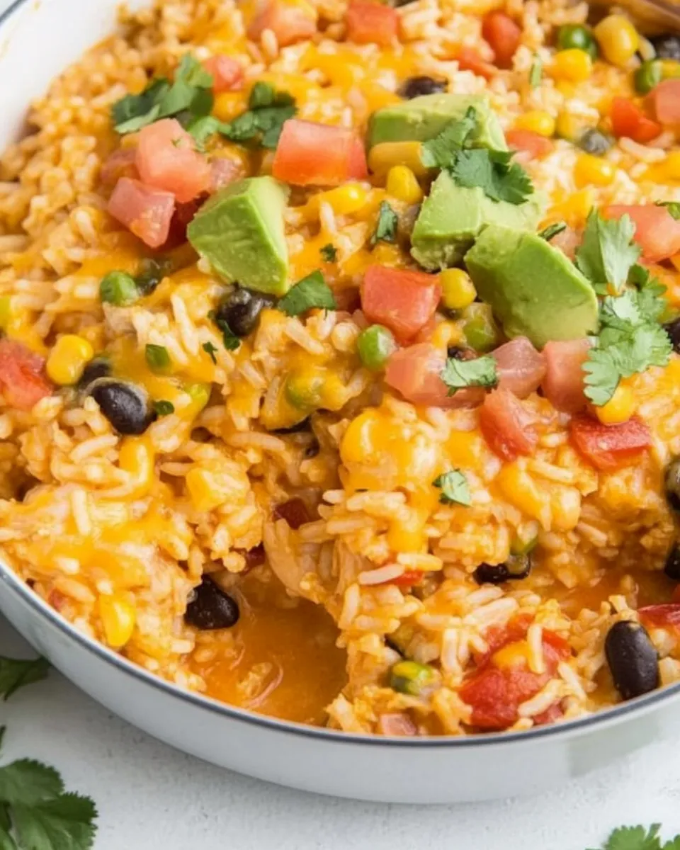 Delicious Cheesy Mexican Chicken And Rice (One Pot!) recipe photo