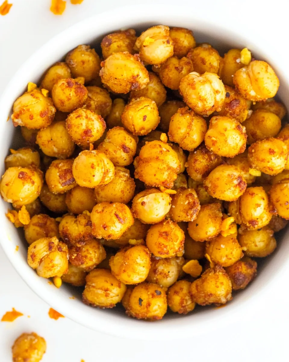 Savory Cheesy Nacho Roasted Chickpeas (Easy!) dish photo