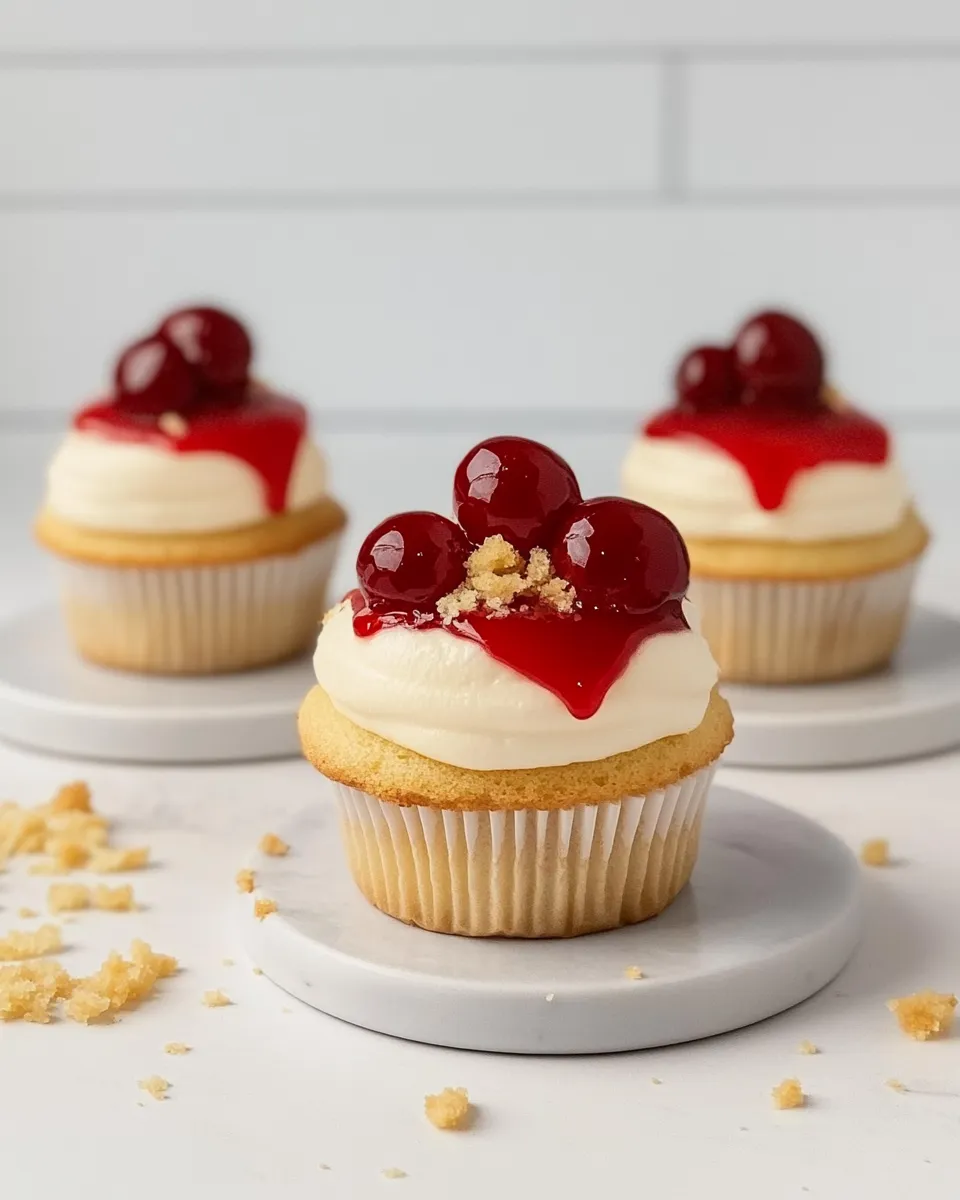 Easy Cherry Cheesecake Cupcakes recipe photo