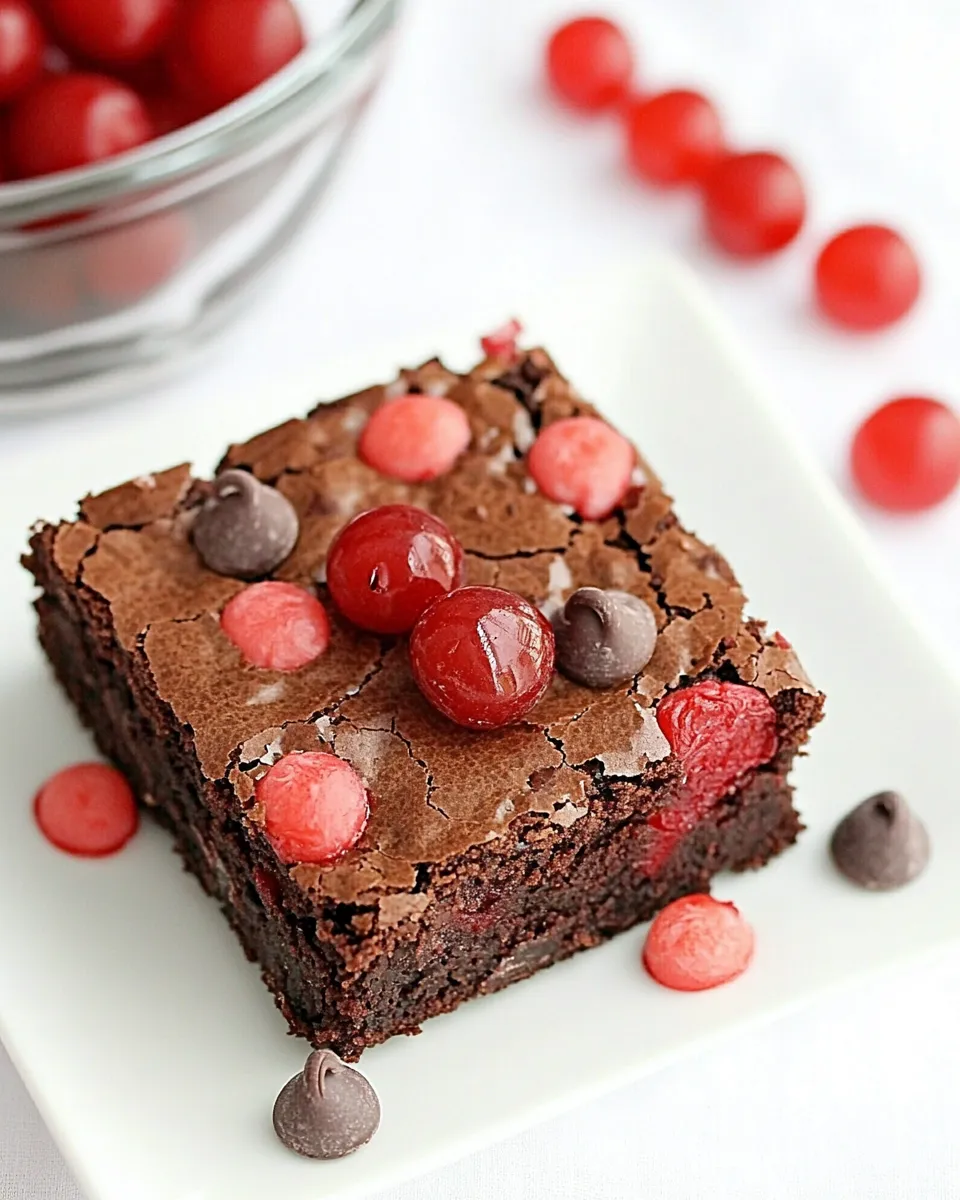 Classic Cherry Chocolate Chip Brownies image