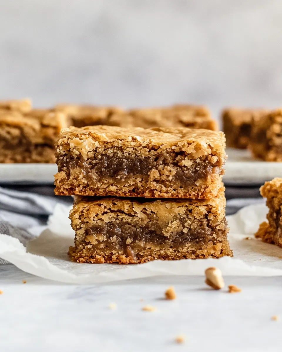 Best Chewy Brown Butter Blondies shot