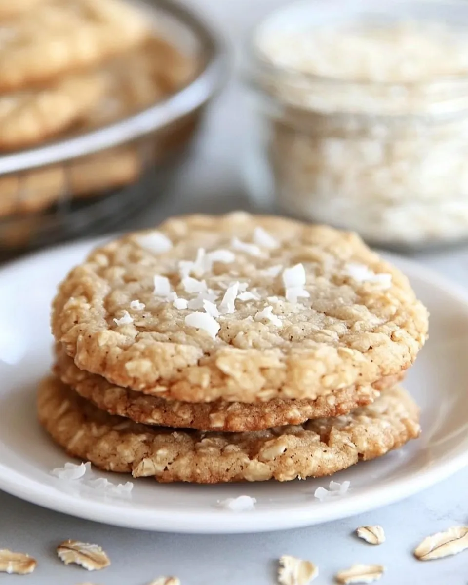Easy Chewy Coconut Oatmeal Cookies recipe photo