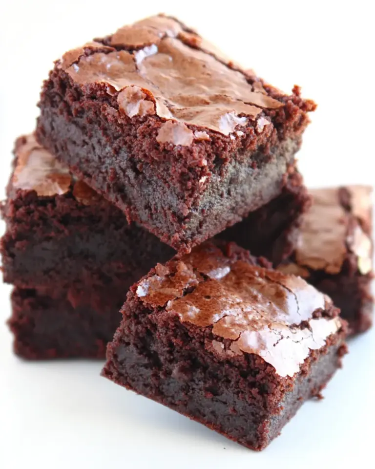 Homemade Chewy, Fudgy Triple-Chocolate Brownies photo