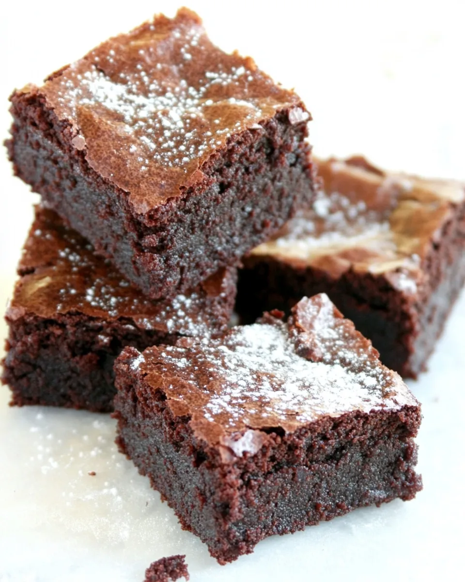 Easy Chewy, Fudgy Triple-Chocolate Brownies recipe photo