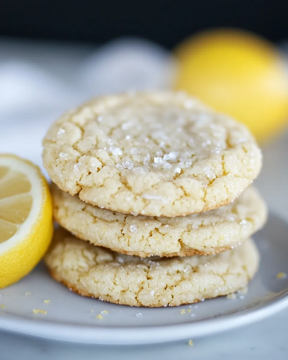 Delicious Chewy Lemon Cookies. shot