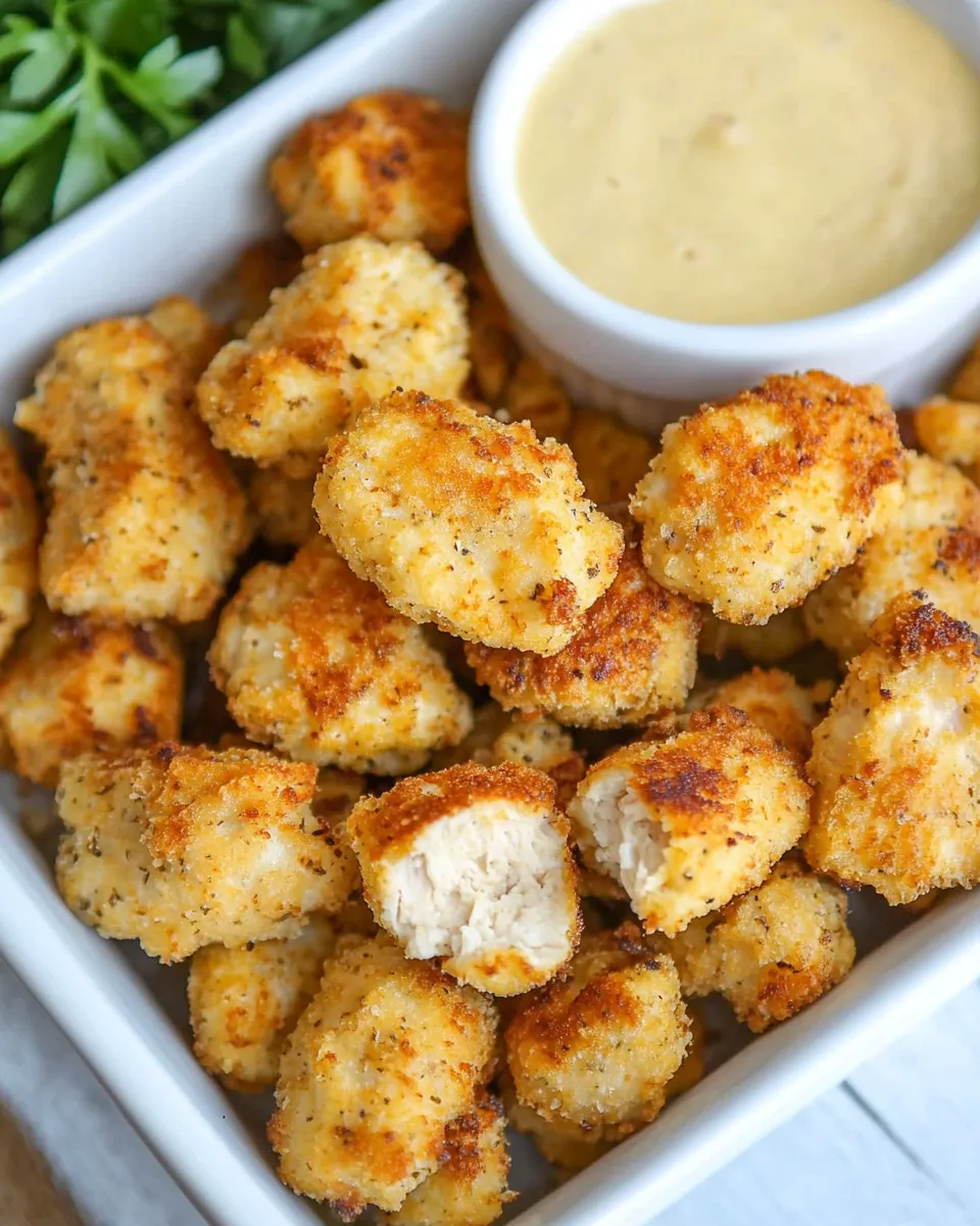 Savory Chick-Fil-A Chicken Nuggets (Copycat) with food shot