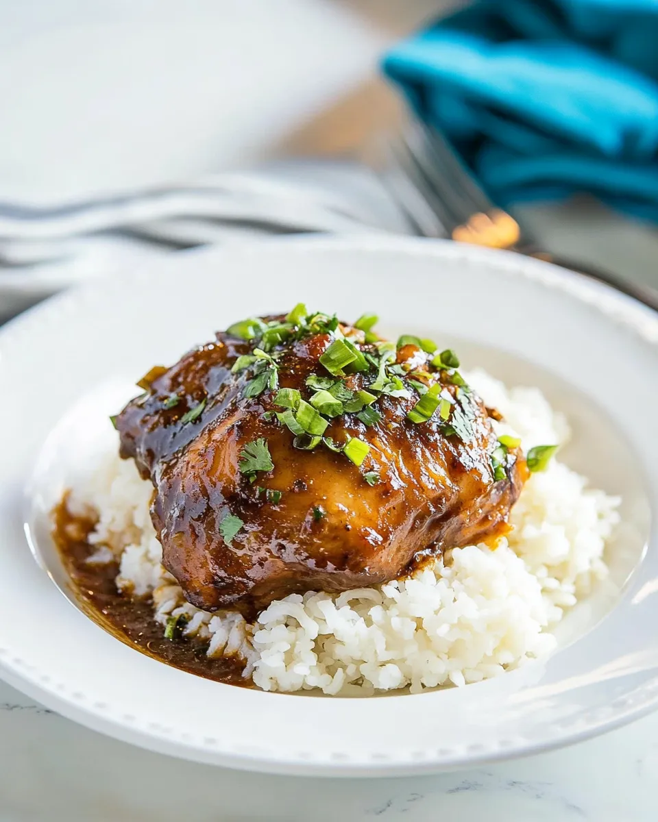 Delicious Chicken Adobo shot