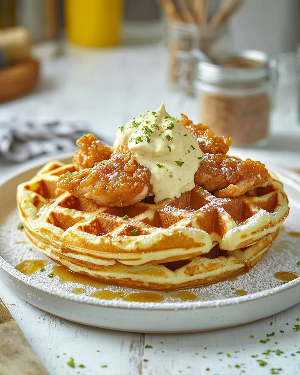 Classic Chicken And Waffles Recipe dish photo