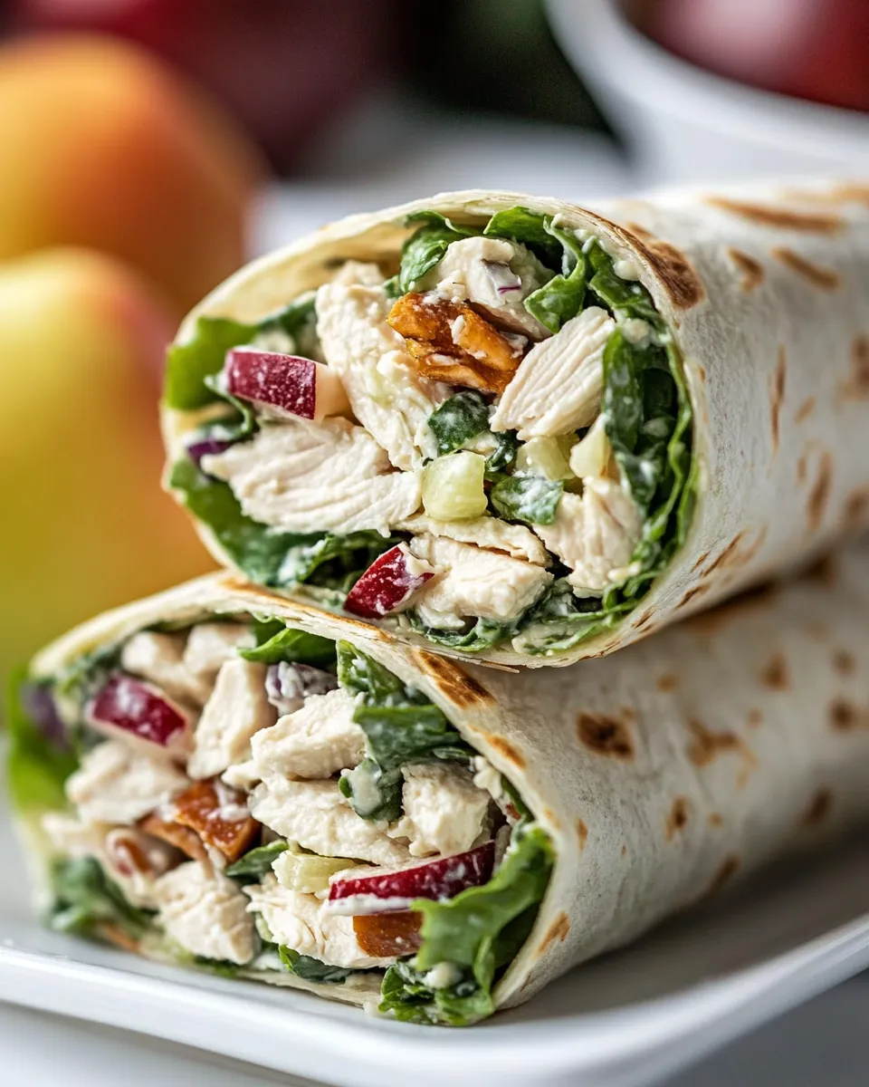 Homemade Chicken Apple Salad Wraps photo