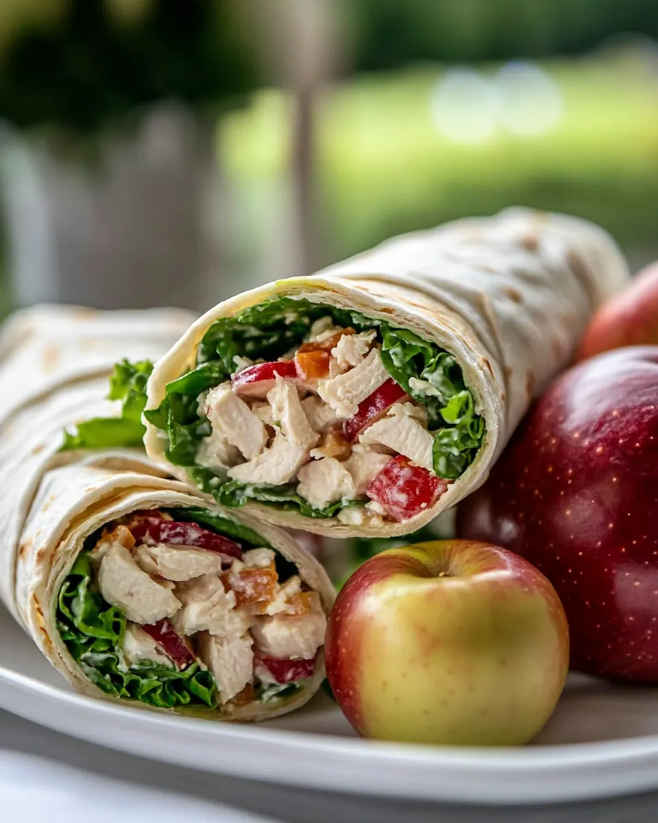 Quick Chicken Apple Salad Wraps recipe photo