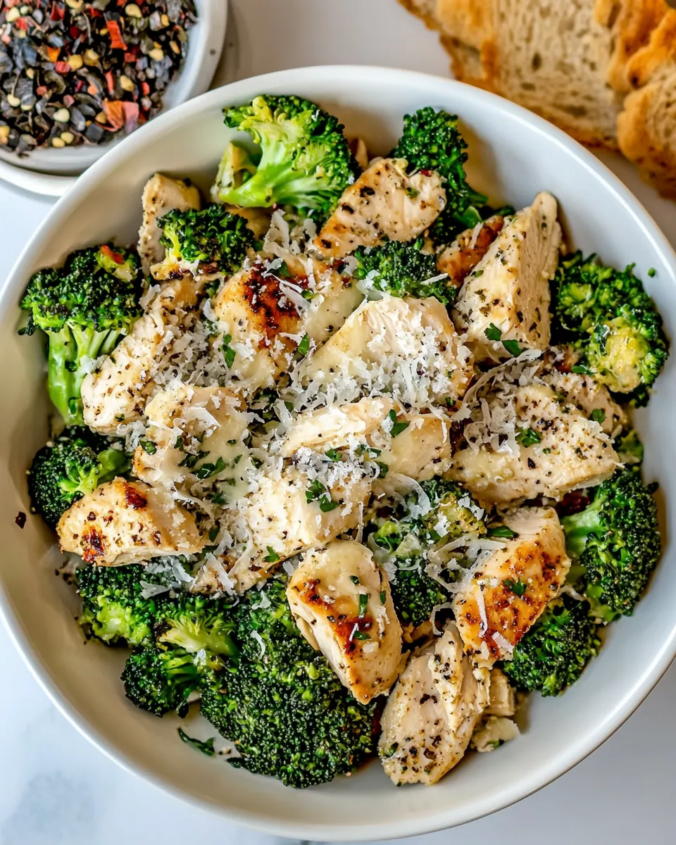 Healthy Chicken Broccoli Skillet Dinner (30 minute meal) shot