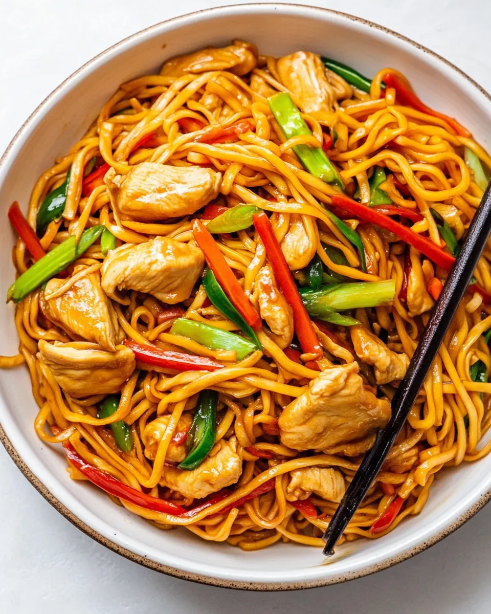 Easy Chicken Chow Mein Recipe shot