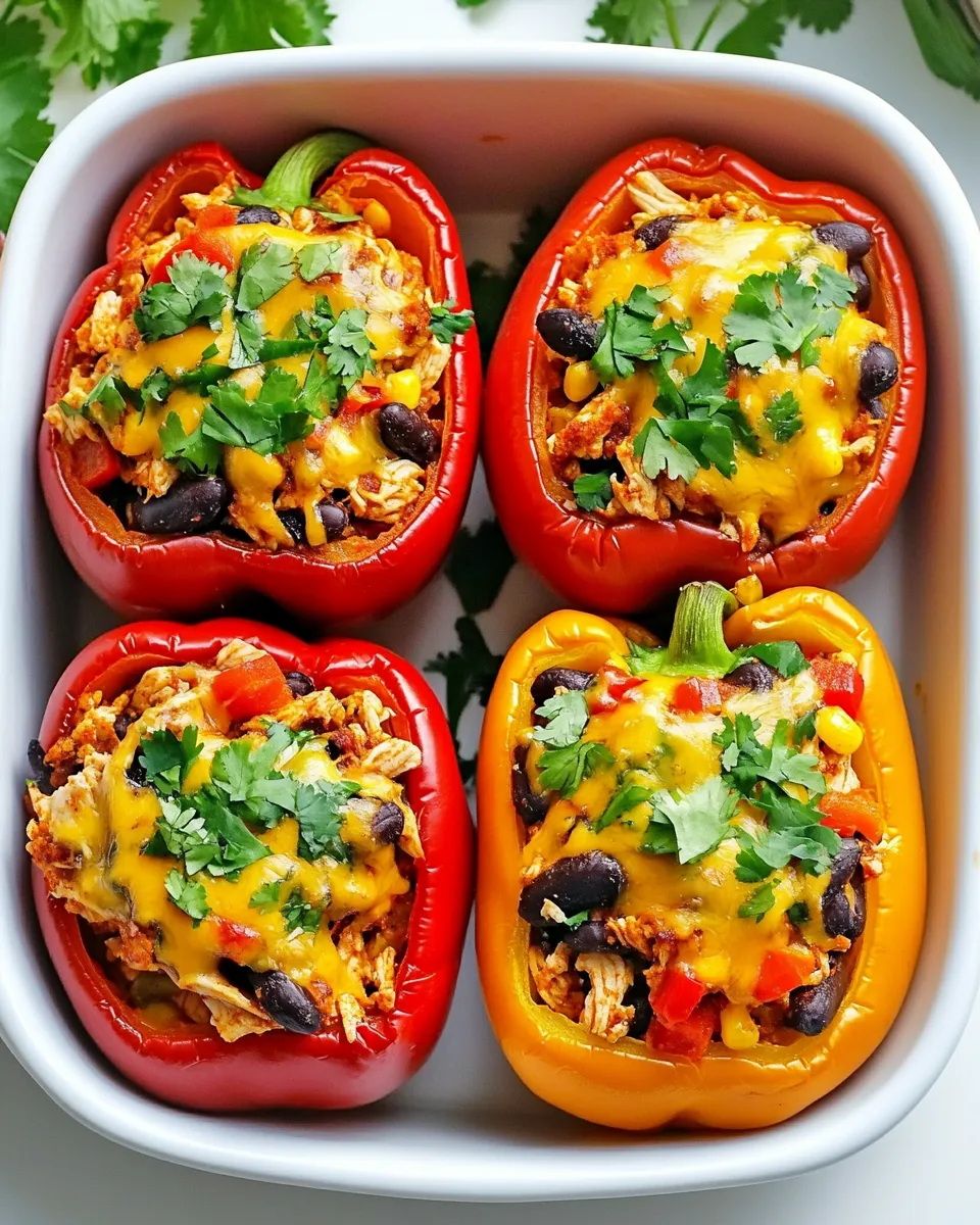 Homemade Chicken Enchilada Stuffed Peppers photo