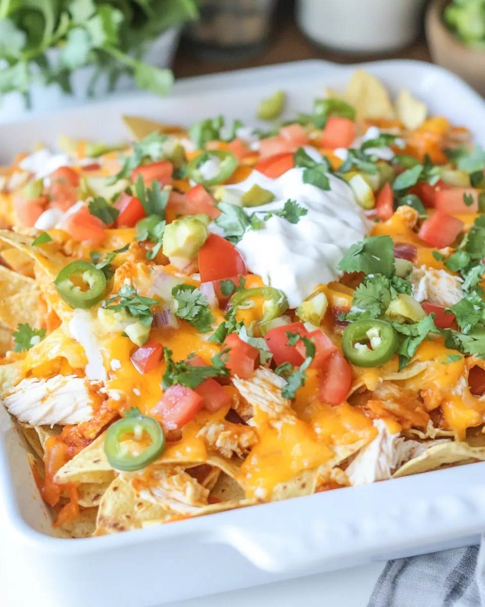 Delicious Chicken Fajita Nachos shot