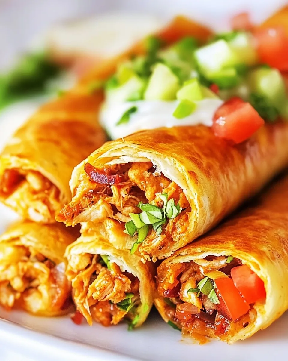 Easy Chicken Flautas Recipe shot