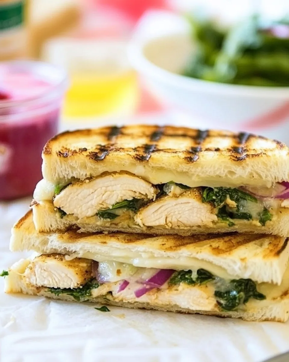 Easy Chicken Florentine Panini recipe photo
