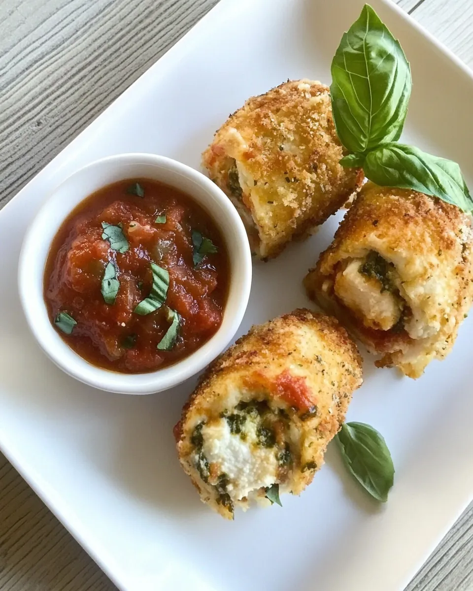 Classic Chicken Parmesan Rolls with Marinara Sauce image