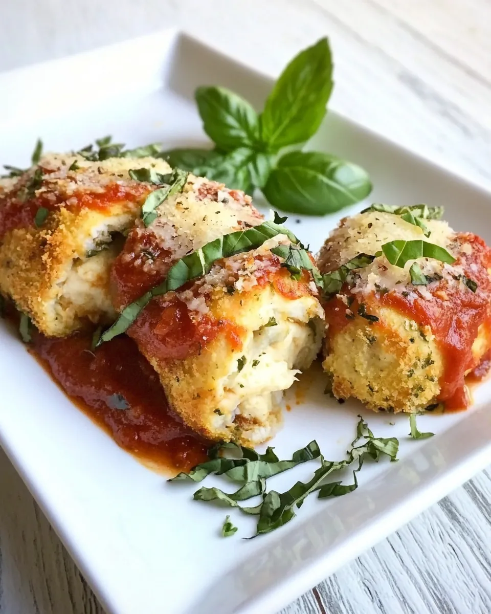 Delicious Chicken Parmesan Rolls with Marinara Sauce recipe photo