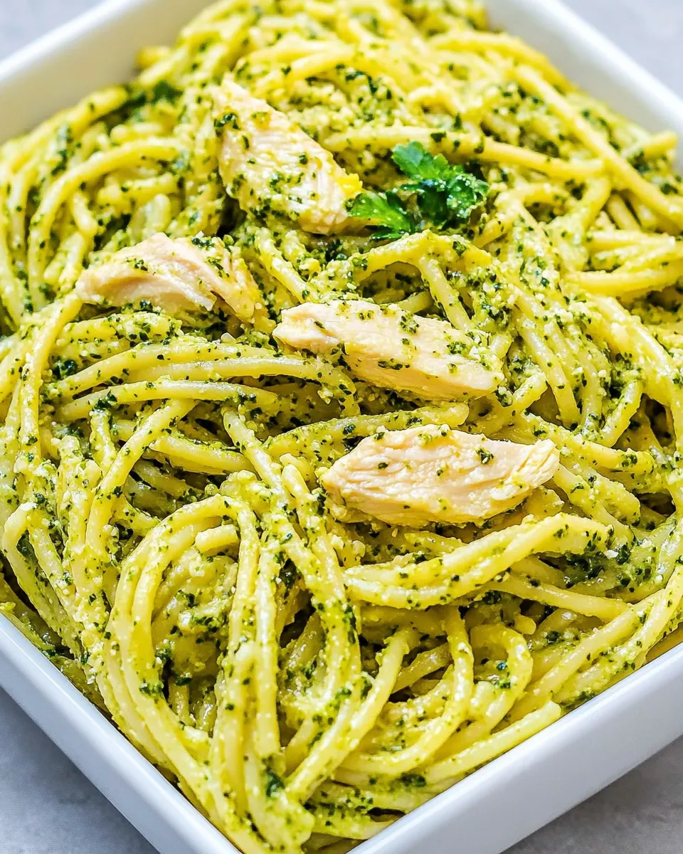 Homemade Chicken Pesto Pasta photo