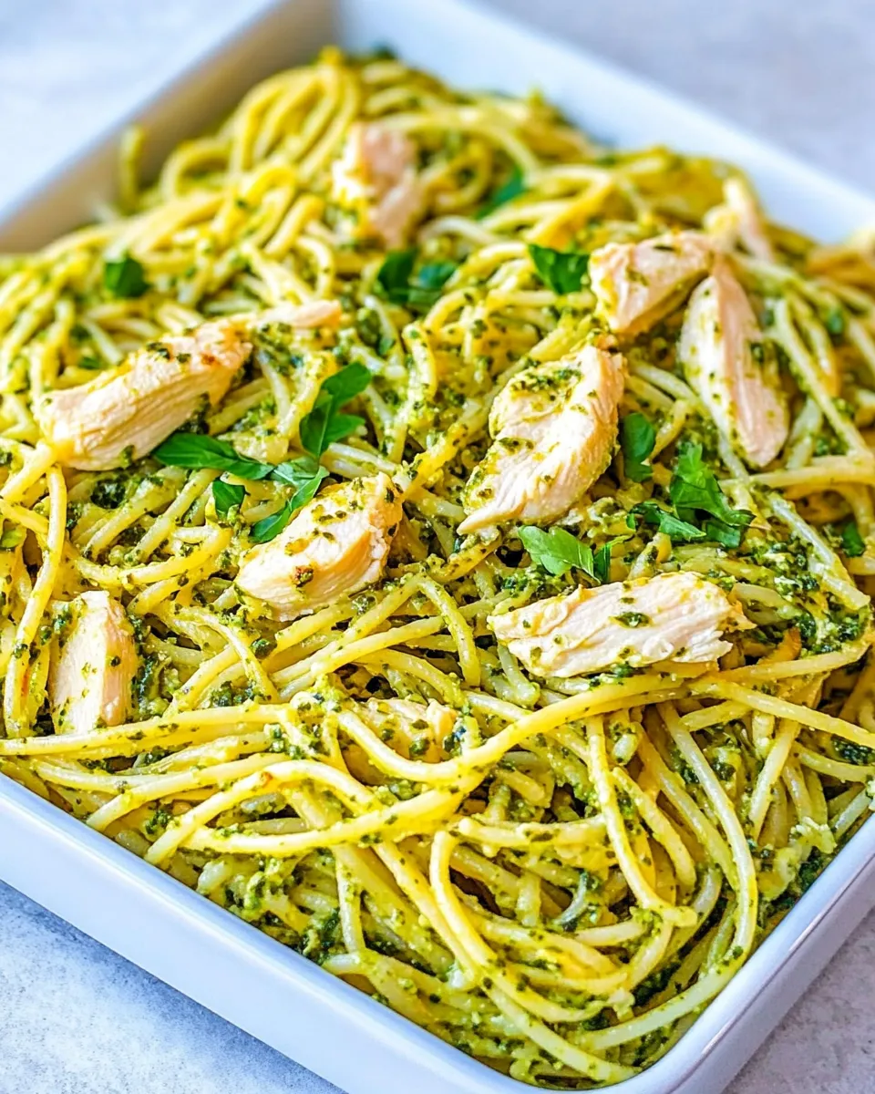 Delicious Chicken Pesto Pasta shot