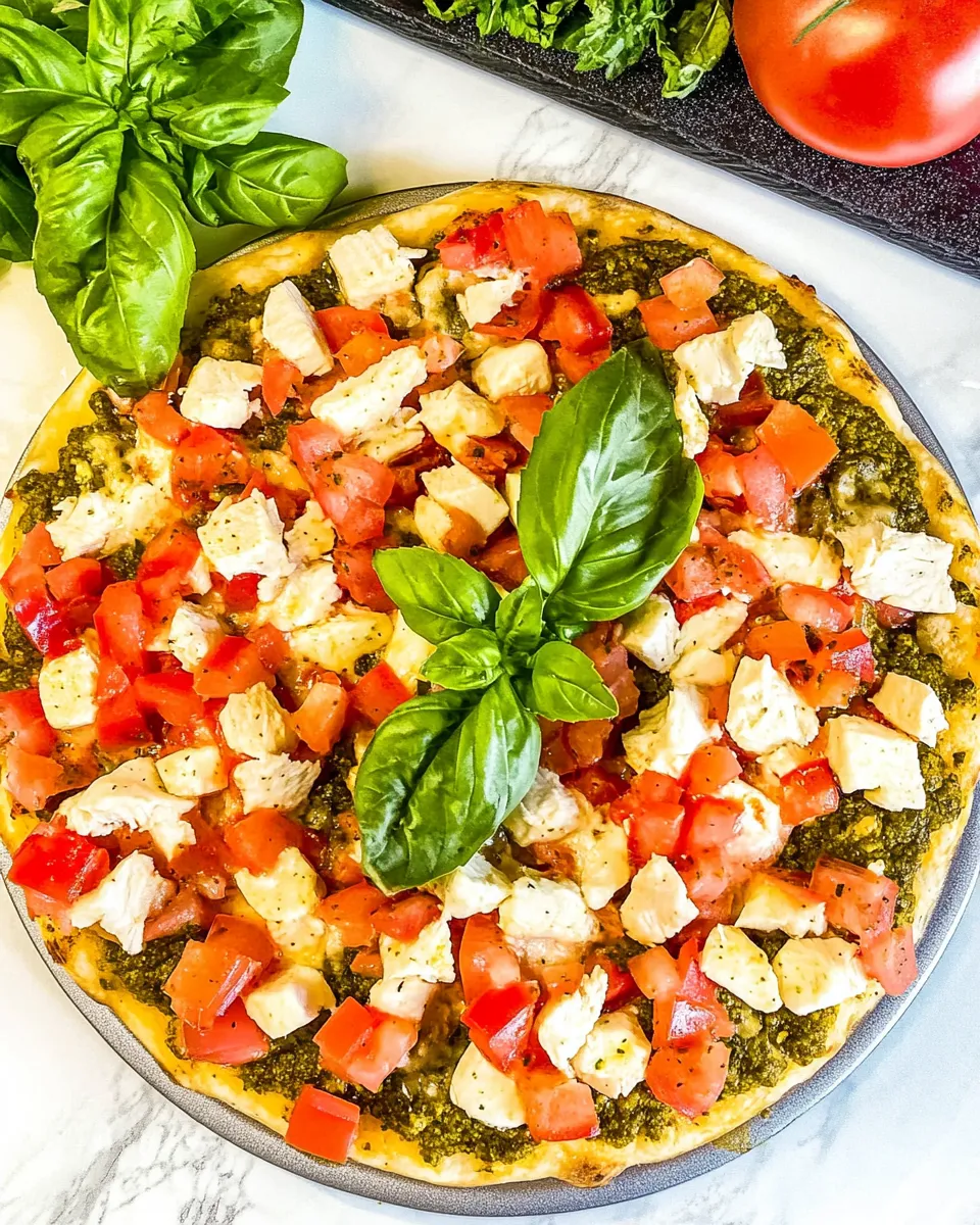 Homemade Chicken Pesto Pizza photo