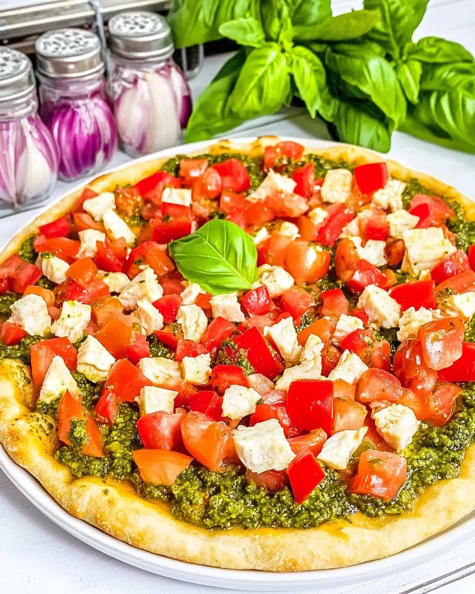 Classic Chicken Pesto Pizza image