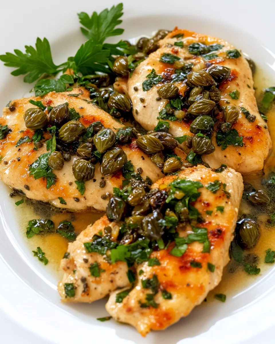 Delicious Chicken Piccata with Fried Capers image